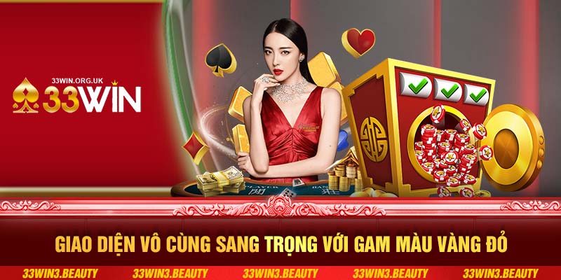 Giao diện vô cùng sang trọng với gam màu vàng đỏ